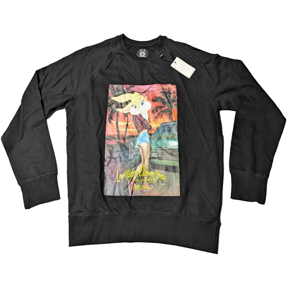 ELVEVEN PARIS‎ X LOONEY TUNES LOLA BUNNY LOW RIDER Women Medium Sweatshirt NEW